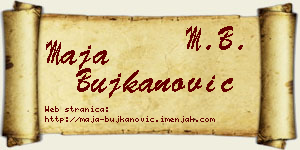 Maja Bujkanović vizit kartica
